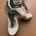 Adidas Shoes | Adidas Terrex Ax3 Trail/Hiking Women’s Shoe In A Sz 7 1/2 W/ Pretty Aqua Detail | Color: Blue/Silver | Size: 7.5
