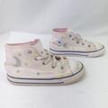 Converse Shoes | Converse All Star Moon Stars Toddler High Tops Shoes Glitter Sneakers Infant 10 | Color: Pink/White | Size: 10g