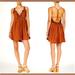 Free People Dresses | Free People Breathless Mini Slip Dress Boho Copper Rust Color Size S | Color: Brown | Size: S