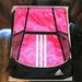 Adidas Bags | Adidas Drawstring Backpack Bag. | Color: Black/Pink | Size: Os