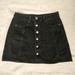 American Eagle Outfitters Skirts | American Eagle Hi-Rise Denim Mini Skirt Washed Black A-Line, Sz 4 | Color: Black | Size: 4