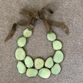 Anthropologie Jewelry | Anthropologie Statement Green Necklace, Tagau Nut | Color: Green | Size: Os