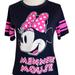 Disney Tops | Ladies Disney Minnie Mouse Screen Print Short Sleeve Tee Shirt. Size Medium. | Color: Black/Pink | Size: M