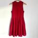 Anthropologie Dresses | Anthropologie Deletta Red Cosgrove Gingham Mock Neck Fit & Flare Dress | Color: Red | Size: S