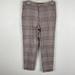 Anthropologie Pants & Jumpsuits | Anthropologie Plaid High Rise Cropped Dress Trouser Pants 0 | Color: Brown/Tan | Size: 0