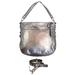 Coach Bags | Coach 100% Genuine Leather Silver Convertible Large Shoulder Bag Crossbody Hobo | Color: Silver | Size: Large