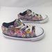Converse Shoes | Converse Floral Print Low Top All Star Shoes Kids Sneakers Infant Size 10 | Color: Orange/Pink | Size: 10g