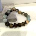 Anthropologie Jewelry | Anthropologie Boho Stretch Bracelet Genuine Stones, Including Pyrite | Color: Black/Green | Size: Os