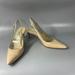 Burberry Shoes | Burberry Cream Leather Slingback Pumps, Size 40 | Color: Cream | Size: 10