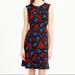 J. Crew Dresses | J. Crew Dress - Red And Blue Firework Fit And Flare Zip Floral Mini - Size 2 | Color: Blue/Red | Size: 2