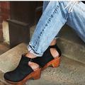 Free People Shoes | Free People Cedar Clog In Black Suede Leather | Color: Black | Size: 39