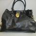 Michael Kors Bags | *Michael Kors Hamilton 2-Way Black Pebbled Leather Satchel | Color: Black | Size: 14"W X 12"H X 7"D