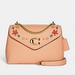 Coach Bags | Coach "Tammie" Shoulder Bag With Floral Whipstitch In Colors Gold/Faded Blush | Color: Gold | Size: 10 1/4" (L) X 6 3/4" (H) X 3 3/4" (W)