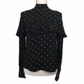 Anthropologie Tops | Anthropologie Flynn Skye Polka Dot Open Back Ruffle Blouse | Color: Black | Size: S