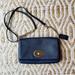 Coach Bags | Coach Leather Crosstown Purse Chain Turnlock Navy Gold Shoulder Bag | Color: Blue/Gold | Size: Os