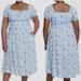 Disney Dresses | Disney Peter Pan Wendy Floral Midi Dress | Color: Blue | Size: 2x