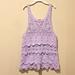 Free People Tops | Free People Boho Engineered Crochet Lace 100% Cotton Tank Top, Small | Color: Purple | Size: S