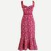 J. Crew Dresses | J.Crew Eyelet Midi Dress Flounce Hem Berry 4 | Color: Pink/Red | Size: 4