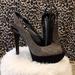 Jessica Simpson Shoes | Jessica Simpson Glitter Strappy Peep Toe - 10 = $40 | Color: Black/Silver | Size: 10