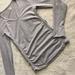 Athleta Tops | Athleta Pure Long Sleeve Yoga Athletic Top Ruched Shirt Light Heathered Gray Xs | Color: Gray | Size: Xs