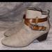 Coach Shoes | Coach New York Pauline Gray Suede Leather Ankle Boots Zipper Women’s Size 6.5b | Color: Cream/Tan | Size: 6.5