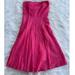 J. Crew Dresses | J. Crew Bright Pink Strapless Textured Cotton Fit & Flare Dress | Color: Pink | Size: 4