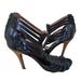 Coach Shoes | Coach Womens Heels Gladiator 6 Black Leather Uppers Wooden Stiletto Heel Zip Up | Color: Black | Size: 6