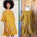 Free People Dresses | Free People Pavlo Goldenrod Embroidered 1/2-Sleeve Babydoll Dress $128 Euc M | Color: Gold/Yellow | Size: M