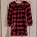 Disney Pajamas | Disney Minnie Plaid Christmas Size 7/8 Nightgown | Color: Black/Red | Size: 7g