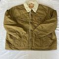 Levi's Jackets & Coats | Levi’s Type 3 Canvas Sherpa Jean Jacket In Dark Khaki Size Xxl | Color: Brown/Tan | Size: Xxl