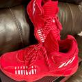 Adidas Shoes | Adidas Dame 7 Extply 'Opponent Advisory - Scarlet Red Basketball Shoes Size 8.5 | Color: Red/White | Size: 8.5