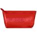 Burberry Bags | Burberry Pouch Cosmetic Makeup Case Red Clear Travel Toiletries Bag New | Color: Red | Size: Os