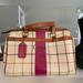 Coach Bags | Coach Plaid Boston/ Duffle Bag | Color: Cream/Pink | Size: Os
