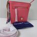 Dooney & Bourke Bags | Dooney & Bourke Saffiano Leather Zip Crossbody Bag Purse Adjustable Strap Nwt | Color: Gold/Pink | Size: Os