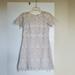 Free People Dresses | Free People Distressed Straight Laced Shift Dress Sz 0 Cream (Fits Like A Sz 2) | Color: Cream | Size: 0