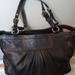 Coach Bags | Coach Black Pleated East West Gallery Tote Bag | Color: Black | Size: Os