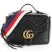 Gucci Bags | Gucci Gg Marmont Zip Around Camera Shoulder Crossbody Black Matelasse Leather | Color: Black/Gold | Size: Os