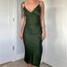 Zara Dresses | Green Zara Black Draped Lingerie-Style Dress | Color: Green | Size: Xs