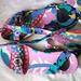 J. Crew Shoes | Jcrew Ankle Wrap Tropical Floral Ratti Sandal ,Size7,Only Worn 1,Minimal Wear | Color: Blue/Pink | Size: 7