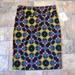 Lularoe Skirts | Lularoe Cassie Mod Print Skirt Size Large Bnwt | Color: Black/Blue/Green | Size: L