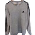 Adidas Shirts | Adidas Men's Essentials Fleece 3-Stripes Xl Sweatshirt Grey/Black Gk9110 Euc | Color: Gray | Size: Xl