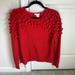 Anthropologie Sweaters | Anthropologie Pompom Sweater | Color: Red | Size: L