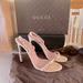 Gucci Shoes | Gucci Crystal Kid Scamosciato Mallory Slingback Sandals Crystal Golden | Color: Pink | Size: 9.5