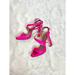 Jessica Simpson Shoes | Jessica Simpson Pink Open Toe Criss Cross Vamp Block Heels Size 7.5m/38 | Color: Pink | Size: 7.5