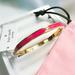 Kate Spade Jewelry | Kate Spade Forever Gem Hinged Bracelet Pink Crystal | Color: Gold/Pink | Size: Os