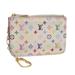 Louis Vuitton Bags | Louis Vuitton Multicolor Pochette Cles Nm Coin Purse White M93734 Lv Auth 52942 | Color: White | Size: Os