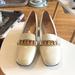 Gucci Shoes | Gucci Shoes- Sylvie Gold Chain Nappa Leather- Mid Heels | Color: Cream/White | Size: 8