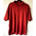 Adidas Shirts | Adidas Men's Xl Short Sleeve Red Striped 65% Cotton 35% Polyester Polo Shirt | Color: Red | Size: Xl
