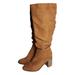 American Eagle Outfitters Shoes | American Eagle Gognac Block Heels Boots Size 7.5 | Color: Brown/Tan | Size: 7.5