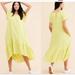 Anthropologie Dresses | Anthropologie Maeve Selah High Low Maxi Dress Lime Yellow Green Size Medium | Color: Green/Yellow | Size: M